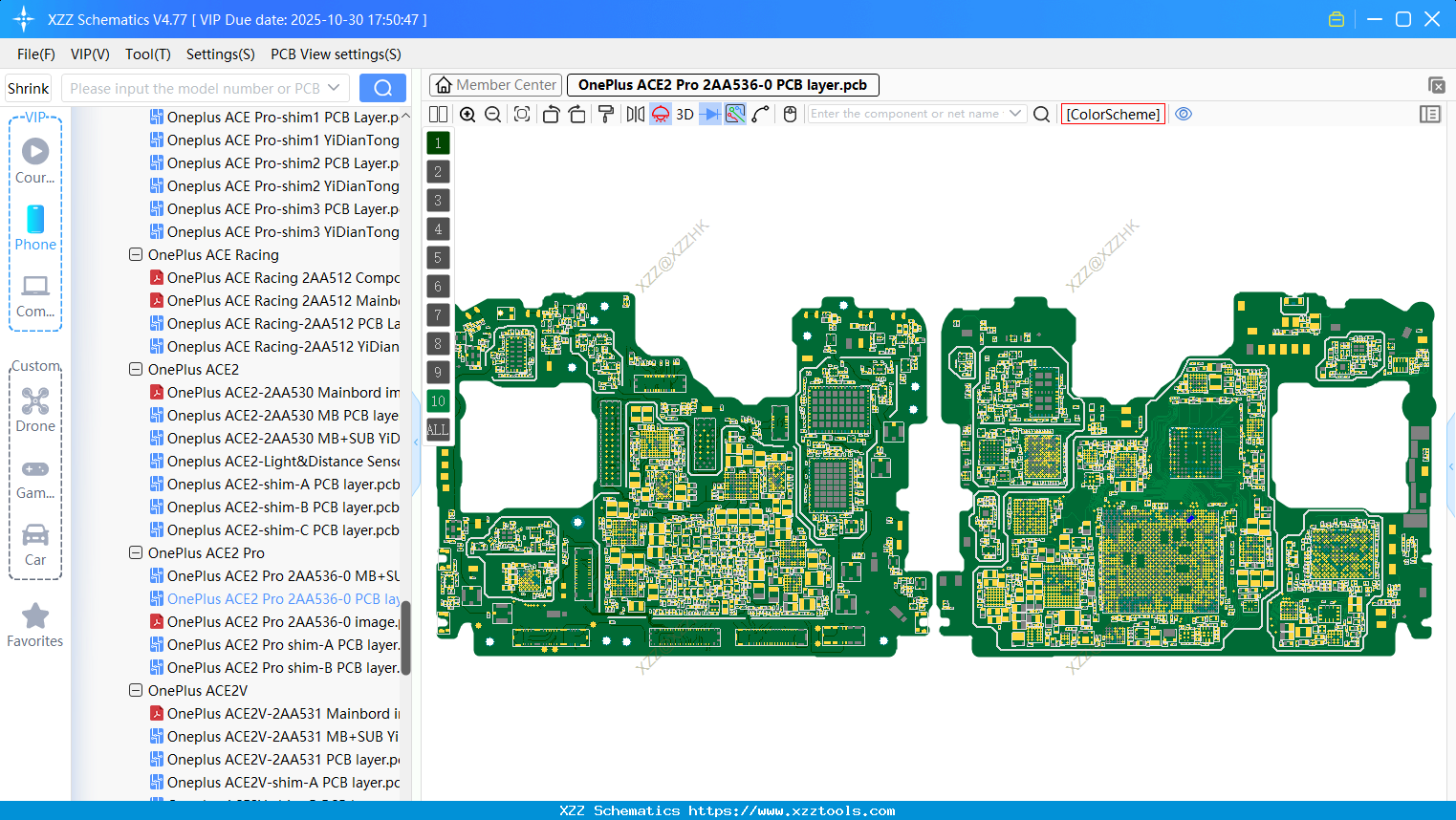 OnePlus ACE2 Pro 2AA536-0 PCB Layer